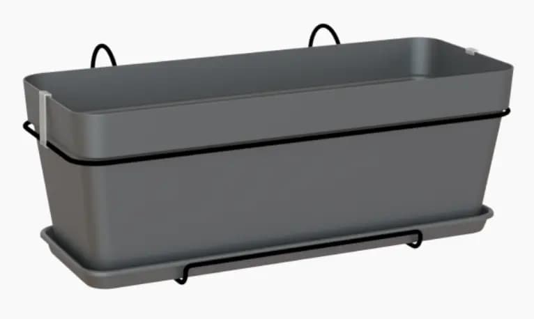 Kit Floreira Capri 50cm (Floreira + Prato + Suporte)