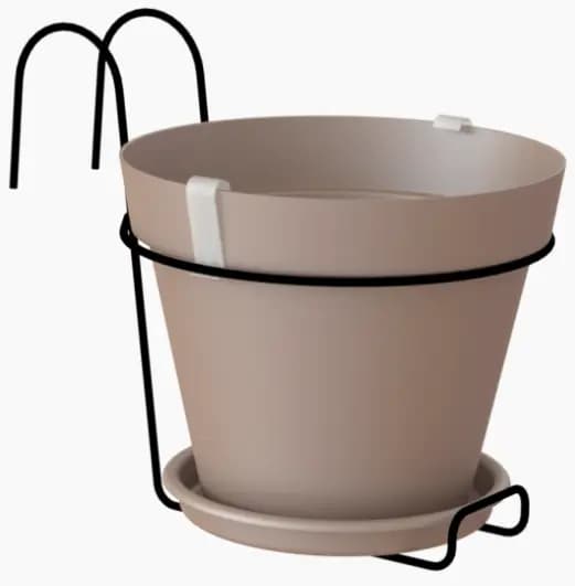 Kit Capri Campana 20cm (Vaso + Prato + Suporte)