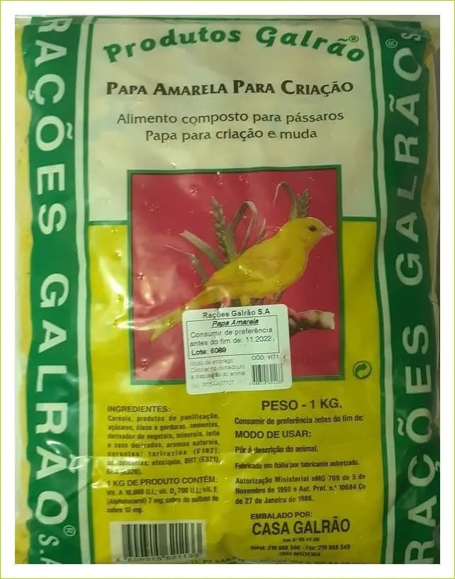 Papa Amarela para Criação 1KG